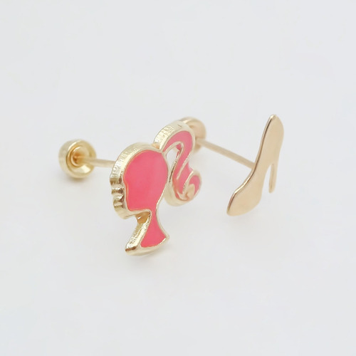 Amor Eterno - Broqueles Barbie Película / Aretes Oro 10k