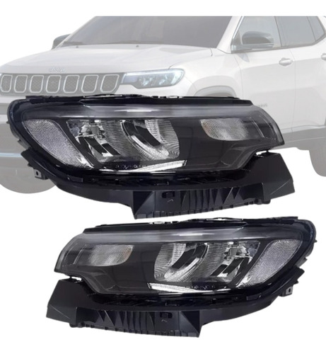 Farol Jeep Compass 2022 21 22 23 2024 Eletrico Led S/reator