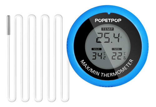 Popetpop Termometro Digital Lcd Para Acuario, Termometro Dig