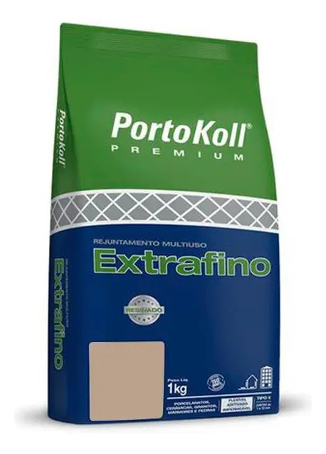Rejunte Para Construção Portokoll Premium X 1kg Cor Bege