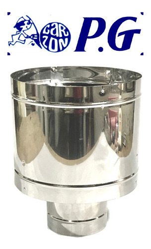 Sombrero Acero Inox 150mm Para Estufa Doble Combustion Pg