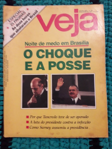 Revista Veja Antiga, O Choque E A Posse, Preservada. 1985.