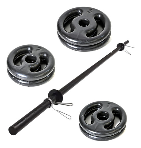 Kit Body Pump Barra  Kit Anilha Musculação 12kg Emborrachada