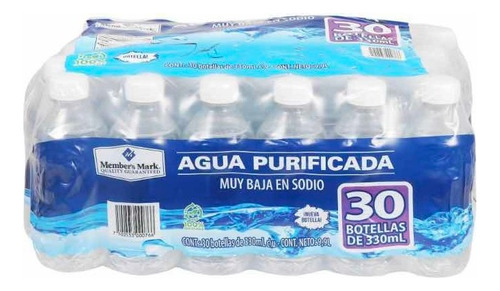 Agua Purificada Members Mark 30 Piezas De 330 Ml C/u Osh