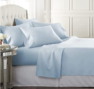 Juego De Sábanas Danjor Linens Spa Blue King Size, 6 Unidade