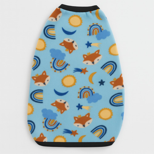 Poncho Polar Chaleco Estampado Perros Ropa Invierno Abrigo Talle 9 --- Zorritos
