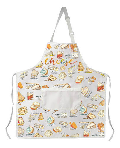 Vamsii Delantal Queso Tipo Cocina Bolsillo Para Amante Lindo