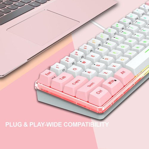 Teclado De Membrana Com Fio, Compacto, Atalhos Multimídia