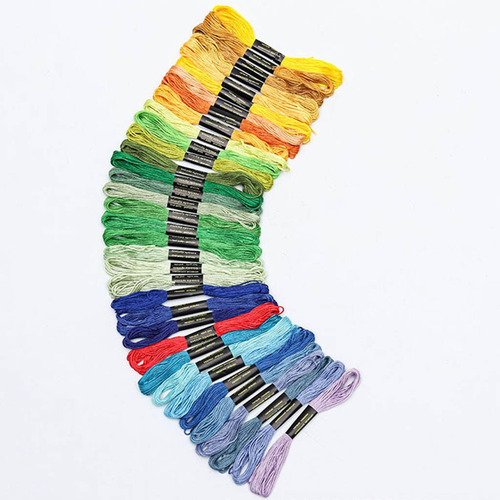 De Herramientas De 6 Aro De Plástico + Hilo De 100 Colores