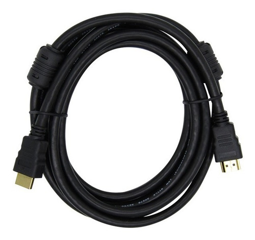 Imagen 2 de 3 de Cable Xue Hdmi 2.0 2160p 3mts Negro 4k 3d 19 1 7.3mm
