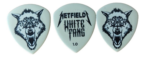 Picks James Hetfield's Metallica White Fang Flow X3 Unidades