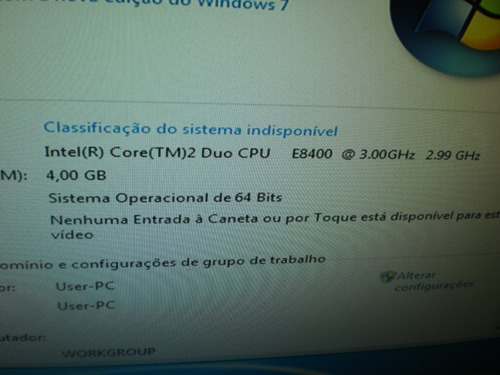 Cpu Dell Vostro 230 Core 2 Duo 3.0ghz 4gb Ddr3 Hd 500gb (Usado)
