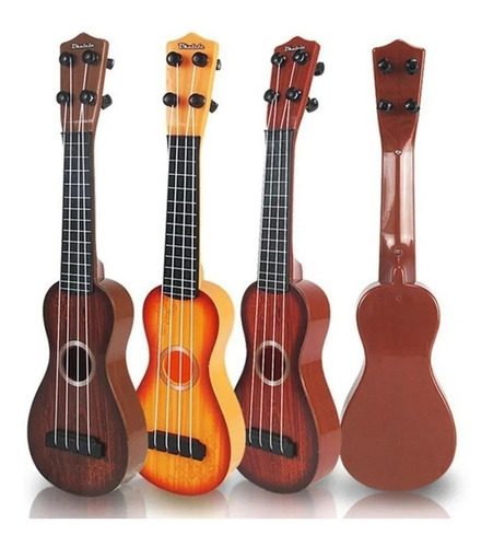 Mini Guitarra Ukelele 4 Cuerdas Regulable + Uñeta 44x14cm