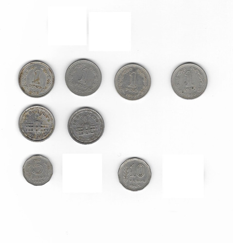 Ltc296. Lote De 8 Monedas Argentinas Antiguas. 