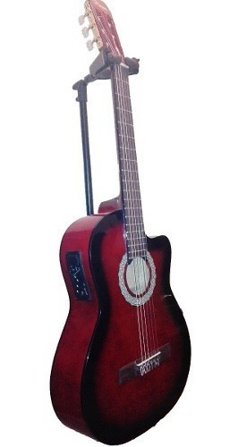 Guitarra Criolla Parquer Master Con Corte Y Eq Roja