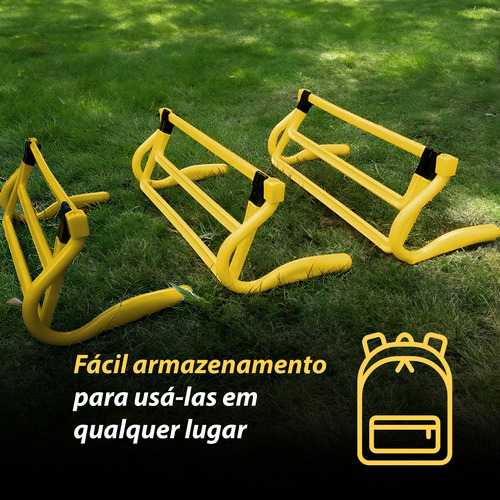 Kit Barreira C/ 4 Obstáculos 4 Alturas Ajustáveis Agilidade