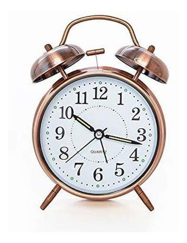 Pipapoint - Reloj Despertador Con Doble Campana De 4 Pulgada