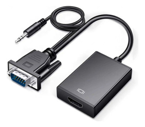 Convertidor Adaptador Senal Vga A Hdmi Ada Hdtv Video 1080p