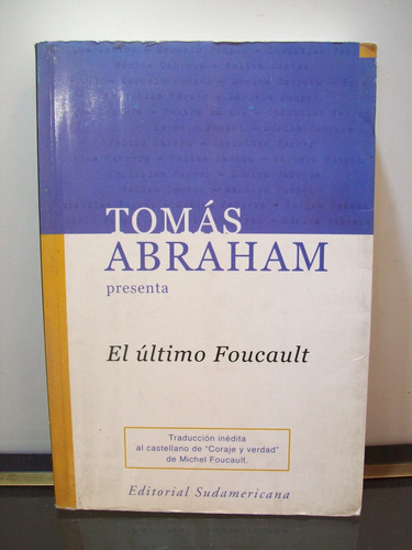 Adp El Ultimo Foucault Tomas Abraham / Ed. Sudamericana