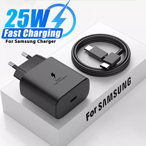 Cargador 25w Super Carga Rápida Para Samsung Tipo C A C