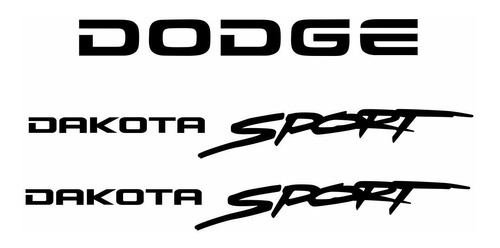 Kit De Adesivos Dodge Dakota Sport Em Preto Dksptp Fv