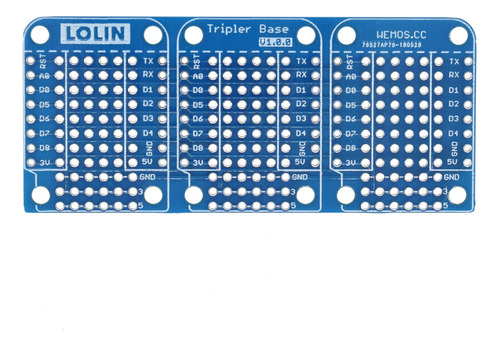 Wemos D1 Mini Triple Proto Shield