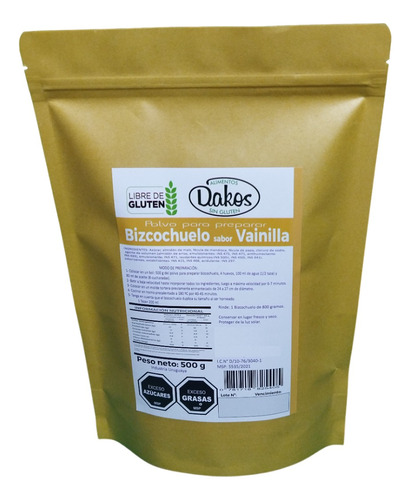 Mezcla Para Bizcochuelo Sin Gluten - 500 Gramos