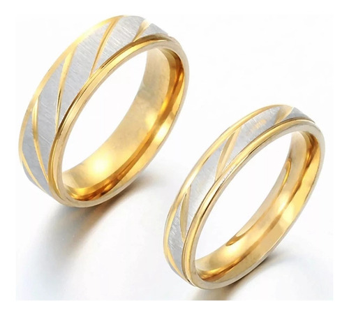 Par De Anillos Promesa Boda Acero