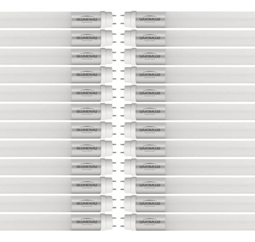 25 Lâmpada Led Tubular T8 120cm 18w 6500k Blumenau 110/220v