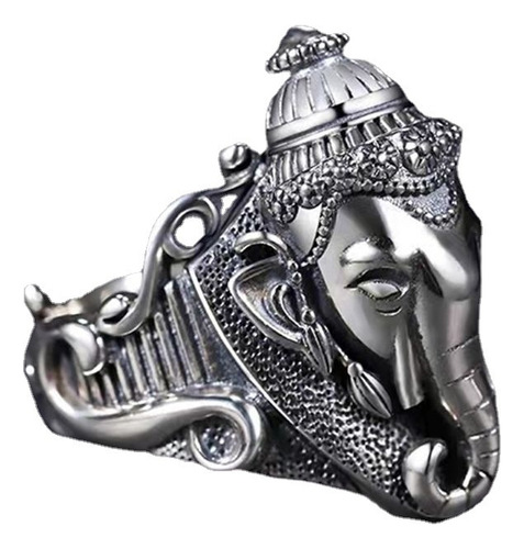 2 Piezas Anillo Elefante Ganesha Dios Protección Amuleto