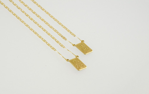 Escapulário De Ouro 18k Corrente Piastrine 60 Cm Dupla Face