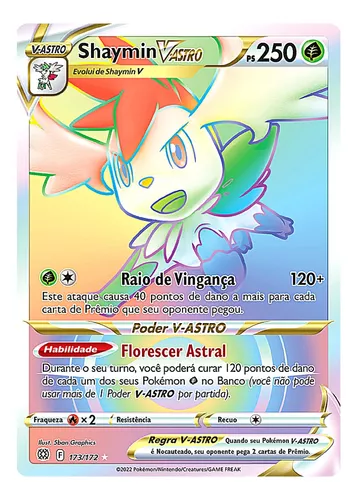 Carta Pokemon Shaymin V Full Art 152/172 Astros Cintilantes