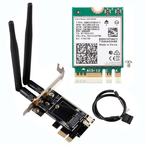 Intel Ax210 802.11ax Wifi 6e Gig+ Bt 5.2 Original + Antenas