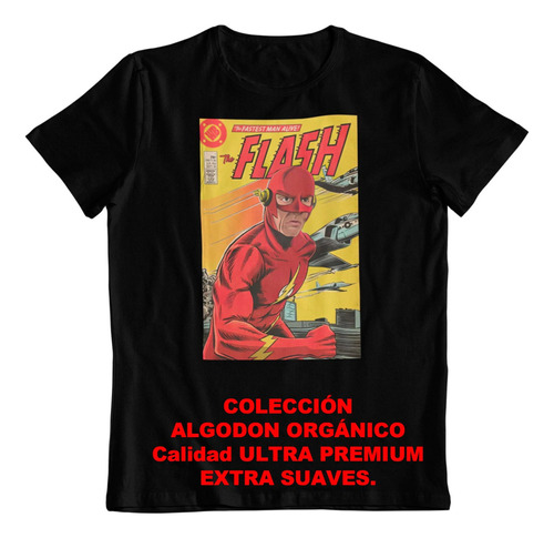 Polera - Dtf - Algodon Organico - Barry Allen Flash