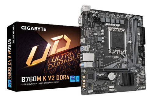 Tarjeta Madre Gigabyte B760m K V2 Ddr4 Lga 1700 M-atx 2x