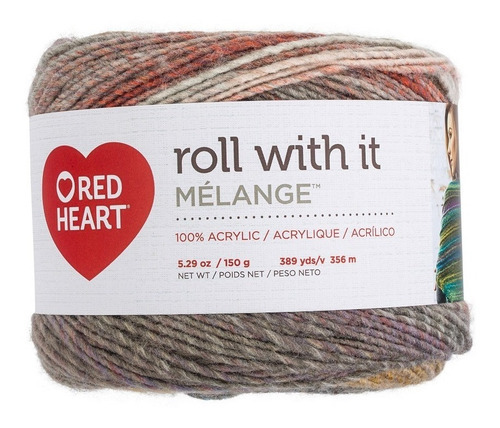 Estambre Multicolor Roll With It Mélange Red Heart Coats Color 00573 Theater