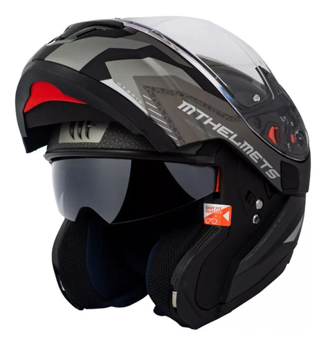 Casco Moto Rebatible Mt Atom Sv Hybrid Skill - Fas Motos