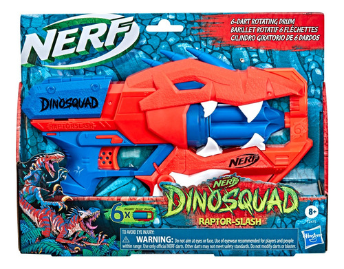 Lanzador Nerf Dinosquad Raptor Slash 6 Dardos Rojo