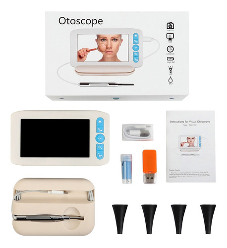 Imagen 8 de 9 de Otoscopio Digital Con 6 Luces Led 32g Tfcard 3.9mmm 1080p