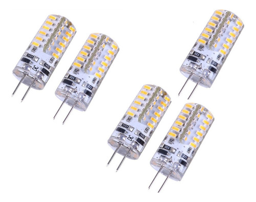 Kit 5 Lâmpadas 48 Led G4 12v Dc Milho