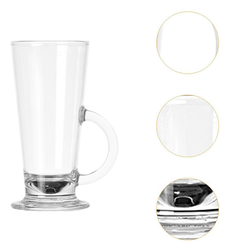 R, Caneca Café Irlandês, Xícara Café Transparente, 280 Ml