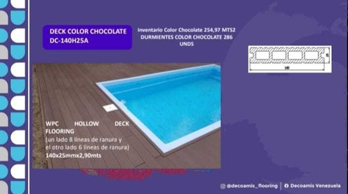 Dc Pisos Deck Wpc Chocolate-oscuro  2.90x14x2.5mm 