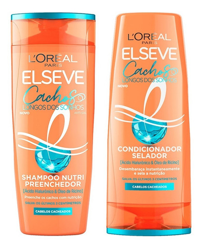  Shampoo + Condicionador Elseve Cachos Longo Dos Sonhos 200ml