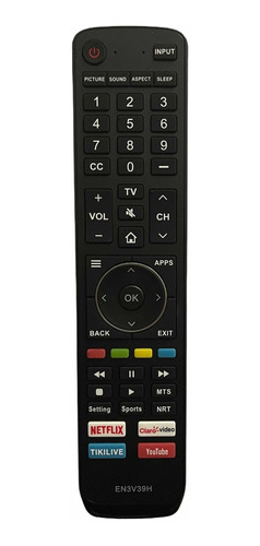 Control Remoto Para Pantalla Hisense Smart Tv 4k En3v39h
