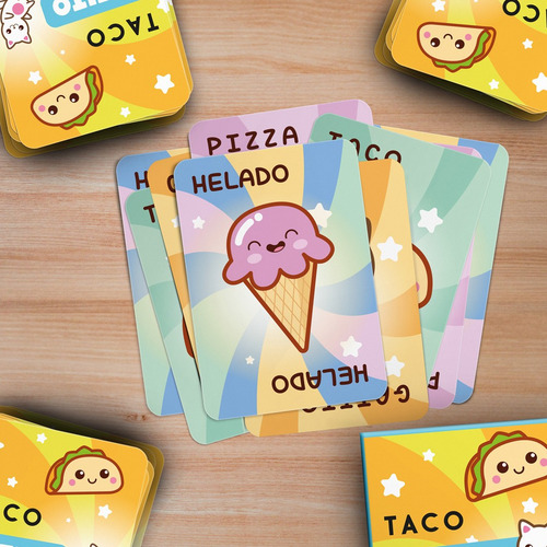 Taco Gatito Pizza Buró Juego De Mesa (cartas)