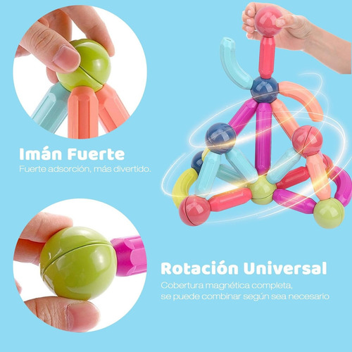 Bloques De Construcción Magnéticos Juguetes 42pcs 3d Niños Cantidad De Piezas 42