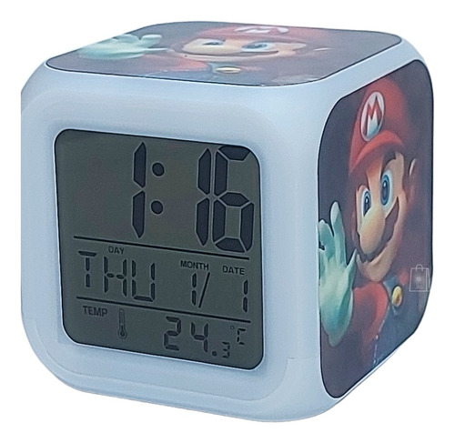 Reloj Mario Bros Despertador Digital 