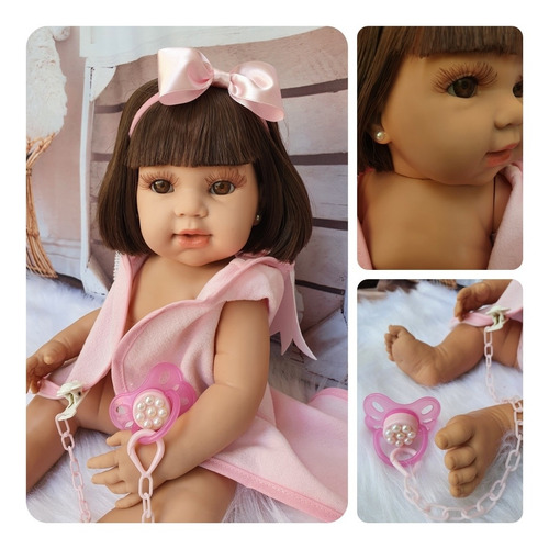 Boneca Estilo Bebe Reborn  Linda Princesa Com  Acessórios