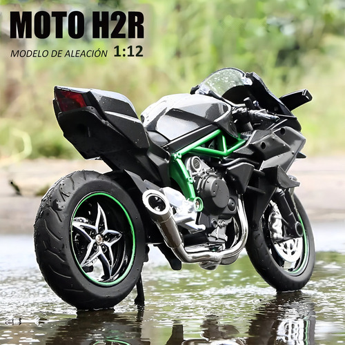 R1x Motocicleta Kawasaki H2r De Metal En Miniatura 1:12
