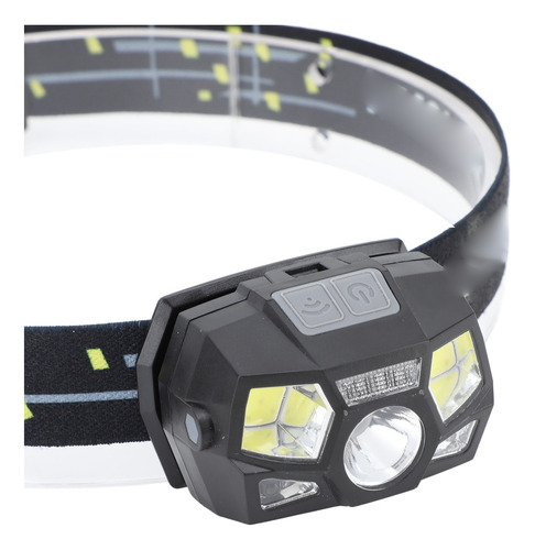 Linterna Frontal Led Con Carga Usb, Fuerte Movimiento Imperm
